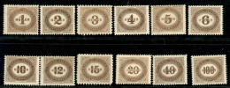 EUROPA - AUSTRIA - 1900 - Segnatasse (22/33) - Serie Completa - Gomma Originale - Other & Unclassified