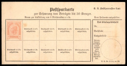 EUROPA - AUSTRIA - Postsparkarte - Cartolina Postale Di Risparmio Da 5 Kreuzer Nuova - Otros & Sin Clasificación