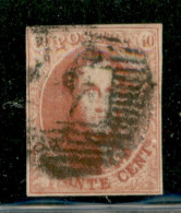 EUROPA - BELGIO - 1858 - 40 Cent Leopoldo I (9II) - Usato - Autres & Non Classés