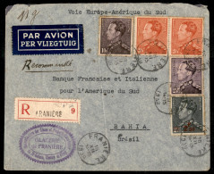 EUROPA - BELGIO - Aerogramma Raccomandato Da Ramiere A Bahia Del 16.12.39 - Other & Unclassified