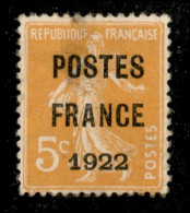 EUROPA - FRANCIA - 1922 - 5 Cent Postes France (140Vb) - Gomma Originale - Autres & Non Classés