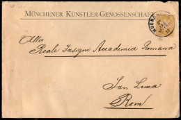 EUROPA - GERMANIA - Antichi Stati - Baviera - 40 Pfennig (67) Su Busta Da Monaco A Roma Del 21.1.1902 - Autres & Non Classés