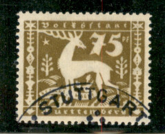EUROPA - GERMANIA - Antichi Stati - Wurttemberg - 1920 - 75 Pf Segnatasse (149) - Usato - Other & Unclassified
