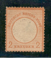 EUROPA - GERMANIA - 1872 - 2 Kreuzer Aquila Scudo Piccolo (8) - Nuovo Senza Gomma - Lieve Assottigliamento Al Centro - Otros & Sin Clasificación