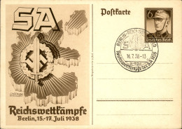 EUROPA - GERMANIA - SA Reichswettkampfe - Insieme Di Due Cartoline Postali Berlin 16.7.38 + 17.7.38 - Other & Unclassified