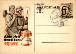 EUROPA - GERMANIA - Cartolina Postale Da 6 + 4 Pfennig - Koln 12.1.41 - Autres & Non Classés