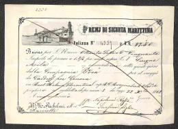 EUROPA - GRAN BRETAGNA - 1862 - Polizza Di Viaggio Da Cardiff A Genova - Other & Unclassified