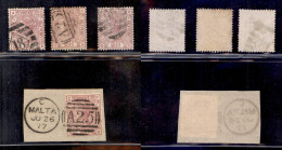 EUROPA - GRAN BRETAGNA - 1876 - 2  E 1/2 Pence Regina Vittoria (47 - TAV. 4+6+7+9) - 4 Pezzi Usati - Other & Unclassified