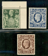 EUROPA - GRAN BRETAGNA - 1941 - Giorgio VI (228/230) - 3 Alti Valori - Gomma Integra - Other & Unclassified