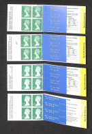 EUROPA - GRAN BRETAGNA - 1996/1998 - Folded Booklets 4 X 63p (GR 1/4) - 4 Libretti - Nuovi - Autres & Non Classés