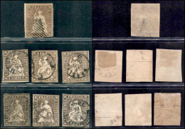 EUROPA - SVIZZERA - 1854 - Sette 5 Rappen (13) Usati - Difetti - Da Esaminare - Andere & Zonder Classificatie