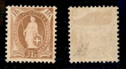 EUROPA - SVIZZERA - 1907 - 3 Franchi (Mich. 94) - Nuovo Con Gomma - Diena (160) - Other & Unclassified