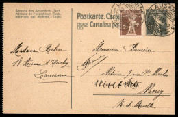 EUROPA - SVIZZERA - Cartolina Postale Con Complementare Da Losanna A Nancy Del 29.2.19 - Other & Unclassified