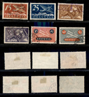 EUROPA - SVIZZERA - 1923 - Posta Aerea (179/184) - Serie Completa Usata (170) - Otros & Sin Clasificación