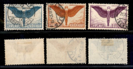 EUROPA - SVIZZERA - 1924 - Posta Aerea (189x/191x) - Serie Completa Usata - Otros & Sin Clasificación