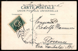 EUROPA - TURCHIA - 10 Para (155) Su Cartolina Da Costantinopoli A Firenze Del 4.11.1910 - Autres & Non Classés