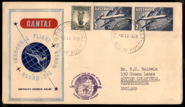 OLTREMARE - AUSTRALIA - 1958 (14 Gennaio) - Quantas/Volo Attorno Al Mondo - Aerogramma Da Sydney - Sonstige & Ohne Zuordnung