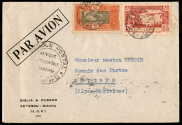 OLTREMARE - BENIN - Dahomey - Aerogramma Da Cotonou A Antibes Del 29.3.41 - Other & Unclassified