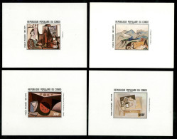 OLTREMARE - CONGO - 1981 - Prove - 100 Anni Picasso (827/831) - Serie Completa In Foglietti Non Dentellati - Nuovi Senza - Andere & Zonder Classificatie