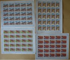 RWANDA 1989 : N° 1352 / 1355 ** ; CAT : 260,00€    Feuille De 25 - Unused Stamps