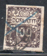 CZECH CECA CZECHOSLOVAKIA CESKA CECOSLOVACCHIA 1918 1920 POSTAGE DUE DOPLATIT 100h USED USATO OBLITERE' - Impuestos