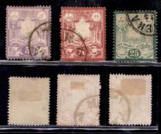 OLTREMARE - IRAN - 1881 - Sole Litografici (37/39) - Serie Completa - Usati (85) - Andere & Zonder Classificatie