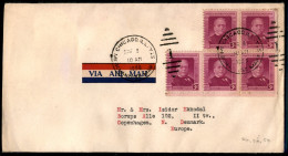 OLTREMARE - STATI UNITI D'AMERICA - Aerogramma Da Chicago A Copenhagen Del 6.4.1950 - Bandiera Al Retro (adesivo Chiudil - Sonstige & Ohne Zuordnung
