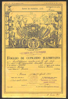 Documenti E Varie - Foglio Di Congedo Illustrato - Foglio Doppio - Ferrara 21.8.34 (duplicato Di Un Altro Smarrito Nel 1 - Andere & Zonder Classificatie