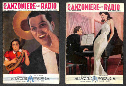 Documenti E Varie - 1940/1941 - Canzoniere Radio/Messaggerie Musicali - 5 Libretti (11/14 + 19) - In Ottime Condizioni - Other & Unclassified