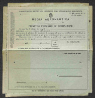 Documenti E Varie - Regia Aeronautica - Preavviso Personale Di Destinazione - Intera Busta Lettera Nuova - Otros & Sin Clasificación