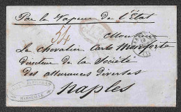 Prefilateliche - 1848 - Due Lettere Da Marsiglia A Napoli Nei Postali Francesi - Otros & Sin Clasificación