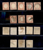 Lotti & Collezioni - NAPOLI - 1861 - 5 Grana (21) - Tre Nuovi Con Gomma + Cinque Usati - Insieme Di Seconda Scelta - Da  - Andere & Zonder Classificatie