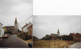 Julot1939 .... FONTENELLE ..-- WALCOURT ..-- L ' Eglise . 2 Photos . - Walcourt