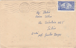 YOUTH PIONEERS, WHEAT, SUN FLOWERS, STAMP ON COVER, 1955, ROMANIA - Brieven En Documenten