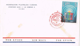 52125. Carta Aerea HABANA (Cuba) 1987. 150 Aniversario Ferrocarril En Cuba. Comunicaciones - Storia Postale