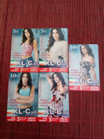 Miss Italia Xl Call 5 Differnet Cards Used Rare - Cartes GSM, Recharges & Prépayées