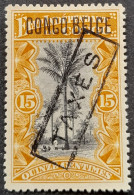 Congo Belge Belgium Congo 1909 Palmier Palm Tree Surcharge Typographique CONGO BELGE Surchargé TAXES Yvert T19 (*) MNG - Ungebraucht