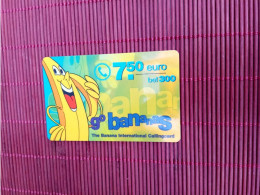 Prepaidcard Bananas 7,50 Euro -300 Bef Belgium 2 Photos  Mint Rare - [2] Prepaid- Und Aufladkarten