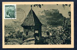 RC 25961 AUTRICHE 1946 SALZBURG CARTE MAXIMUM FDC 1er JOUR TB - Cartes-Maximum (CM)