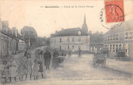 CPA 72 BONNETABLE / PLACE DE LA CROIX ROUGE - Autres & Non Classés