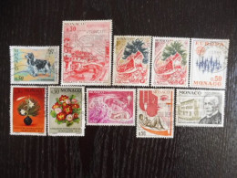 MONACO - Lot 10 Timbres Oblitérés - Used Stamps