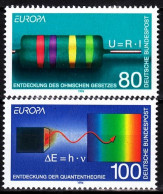 GERMANY 1994 EUROPA: Inventions. Physics: Ohm, Plank. Complete Set, MNH - 1994