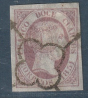 ESPAGNE - N°7 Obl (1851) Isabelle II : 12c Gris-lilas - Usados