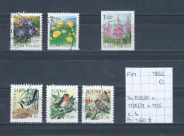 (TJ) Finland 1992 - YT 1129/30 + 1135/37 + 1155 (gest./obl./used) - Used Stamps