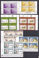 1985 Jersey, Guernsey, Gibilterra Gibraltar EUROPA CEPT EUROPE 12 Serie In Quartine MNH** MUSICA - MUSIC YEAR Blocks 4 - 1985