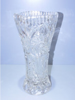 - ANCIEN VASE CRISTAL Moulé VINTAGE Pour Bouquet Collection Déco XXe   E - Vazen