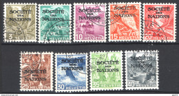 Svizzera 1937 Servizio Unif.S96/104 O/Used VF/F - Oficial