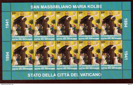 Vaticano 2016 Sass. 1728 Minifogli Da 10 **/MNH VF - Blocchi E Foglietti