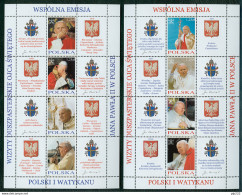 Vaticano 2004 - Polonia Emissione Congiunta/Joint 2 Foglietti - S/S **/MNH VF - Unused Stamps
