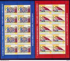 Vaticano 2016 Sass. 1725/26 Minifogli Da 10 **/MNH VF - Blocs & Feuillets